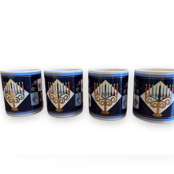 Set of 4 Hanukkah Jacob Rosenthal Judaica Collection 10oz. Coffee Mug Susan Weis - Picture 1 of 5